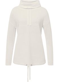 Dames Pullover met lange mouwen in riblook ecru Maat 38