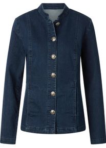 Damen Jeansblazer mit Trachtenknöpfen blue-stone-washed Größe 54