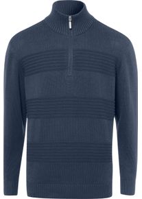 Herr Långärmad, ribbstickad tröja rökblå Größe 46