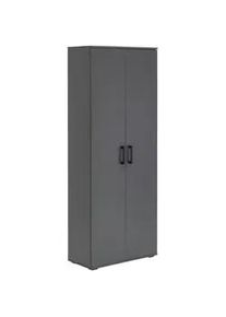 Xora Mehrzweckschrank , Anthrazit , Holzwerkstoff , 5 Fächer , 70x178.9x33.4 cm , stehend , Waschküche, Mehrzweckschränke