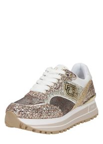 Liu Jo Dames Sneakers laag 'Maxi Wonder 73' brons / goud / zilver / wit 36
