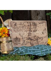 Signore degli Anelli - Tavola da taglio in faggio con mappa della Terra di Mezzo