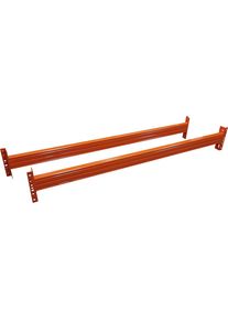 Schulte Soportes de apoyo, 1 par, naranja puro RAL 2004, longitud 1825 mm, tipo de perfil 100 / 50 x 1,5 mm