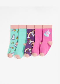 Calzini con cotone biologico (pacco da 5 paia) - rosa - Taglia 31-34 - bonprix