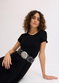 Cintura a vita alta con borchie, Nero, Taglia 80, bonprix