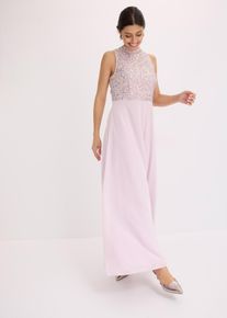 Abito lungo con paillettes, rosa, Taglia 42, bonprix