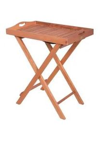 Gardenson Gartenbeistelltisch , Braun , Holz , Eukalyptusholz,Eukalyptusholz , massiv , rechteckig , eckig , 74x68x44 cm , Stauraum, gastro- und objekttauglich, lichtecht, klappbar, rostfrei, wetterbeständig, UV-beständig, regenabweisend, abnehmbares Tablett, einfacher Aufbau , Gartenmöbel, Gartentische, Garten-Beistelltische