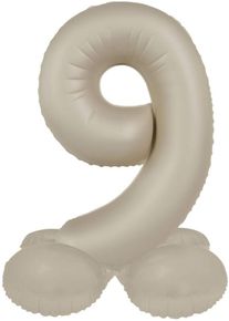 Folat Krämig Latte 9 folieballong stående matt 41cm