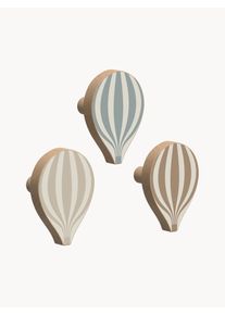 Cam Cam Copenhagen Komplet wieszaków ściennych z drewna bukowego Ballon, 3 elem. Kolorowy Drewno, Lite drewno S 7 x W 10 cm