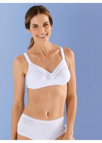 wäschepur Dames Beha in wit ,maat 100B, Witt, 48% Polyester, 30% Polyamide, 20% Katoen, 2% Elastan