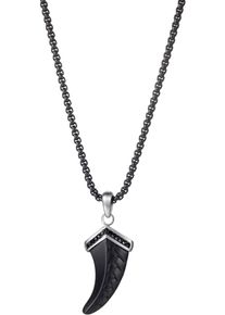 Firetti Kette mit Anhänger »Schmuck Geschenk Edelstahl Halsschmuck Halskette Teeth Zahn«, mit Zirkonia (synth.)