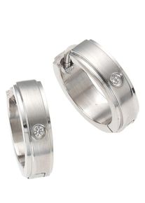 Firetti Paar Creolen »Schmuck Geschenk Basic, Matt/Glanz Optik«, mit Zirkonia (synth.)
