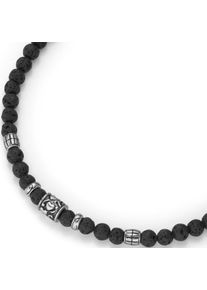 Firetti Kette ohne Anhänger »Schmuck Geschenk Totenkopf, teilweise geschwärzt«, mit Lavastein