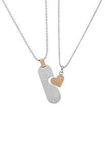 Firetti Schmuckset »Multipack Schmuck Geschenk Halsketten LIEBE«, (Set, 4 tlg.), mit Zirkonia (synth.)