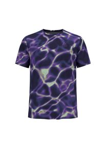 Odlo Herren Zeroweight Chill Tec Print T-Shirt Crew Neck S/S lila