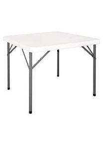 Mesa buffet Bolero cuadrada y plegable en color blanco 860x860x740mm