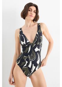C&Amp;A Strój kąpielowy-wyściełany-LYCRA XTRA LIFE -ze wzorem, Czarny, Rozmiar: 38