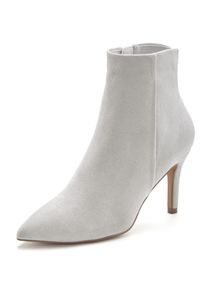 Lascana Damen High-Heel-Stiefelette in hellgrau ,Größe 35, Witt, 100% Textil