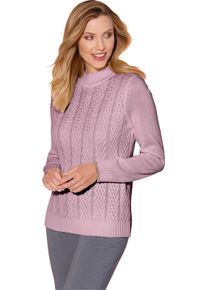 Dames Trui met opstaande kraag roze Maat 48
