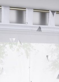 Transparant vouwgordijn met glanzende print - wit - maat 3 (h/b: 140/100 cm) - bonprix