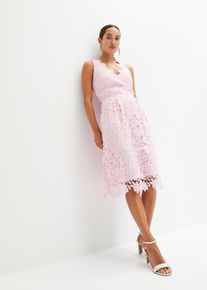 Jurk met guipure kant - roze - maat 48 - bonprix