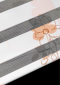 Duo rolgordijn met bloemen - oranje - maat 7 (h/b: 130/100 cm) - bonprix