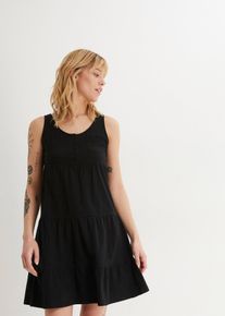 Jurk van katoen-jersey kort - zwart - maat 32/34 (XS) - 100% katoen - bonprix