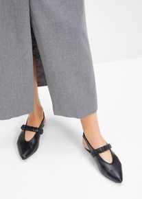Slingback ballerina's - zwart - maat 39 - bonprix