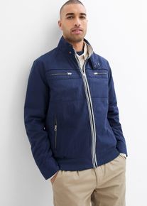 Tussenjas met opstaande kraag - blauw - maat 50 - met katoen - bonprix