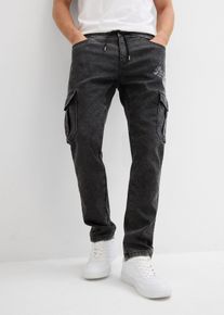Instap jeans regular fit tapered - zwart - maat 34 - met katoen - bonprix