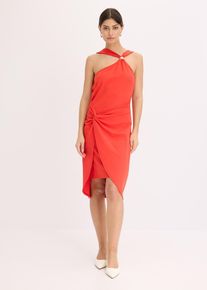 Aansluitende jurk met halternek halslijn - rood - maat 44/46 (L) - bonprix