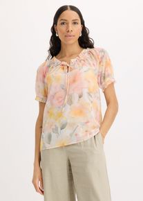 Chiffon blouse met groot decolleté - roze - maat 38 - bonprix