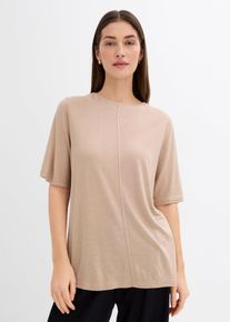T-shirt van fijne viscose - beige - maat 36/38 (S) - viscose - bonprix