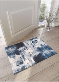 Deurmat met schilderachtige print - blauw - maat 60x80 cm - bonprix