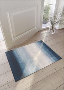 Deurmat met kleurverloop - blauw - maat 90x120 cm - bonprix
