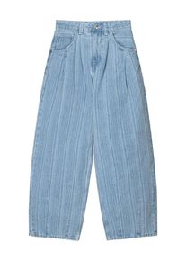 Bershka Dames Bandplooi jeans blauw denim / lichtblauw 29
