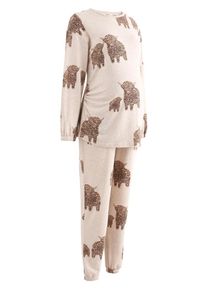 next Pyjama Damen ecru / braun Größe XL