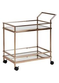 Mid.you Servierwagen , Goldfarben , Metall , rechteckig , rund , 65.5x84x45 cm , einfacher Aufbau , Esszimmer, Barmöbel, Barwagen