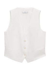 Mango Dames Gilet 'Boreli' wit gemêleerd 40