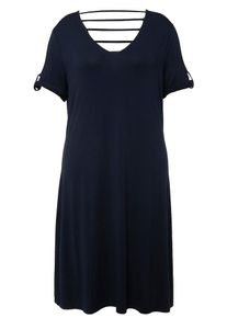 Ulla Popken Kleid Damen blau Größe 62/64 Unifarben
