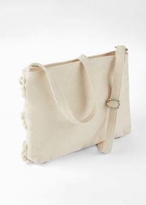 Stoffumhängetasche, beige, Größe 22x30 cm, Vegan, bonprix