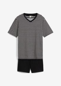 Shorty mit V-Ausschnitt - schwarz - Größe 56/58 (XL) mit Baumwolle- bonprix