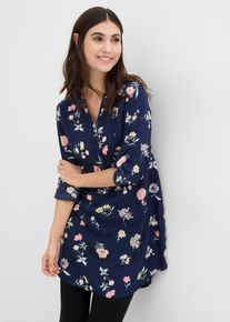 2-in-1 Umstands-und Still-Blusenkleid aus Viskose, blau, Größe 34, bonprix