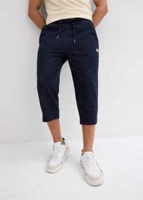 3/4 Sweathose in Denimoptik mit Komfortbund, blau, Größe 60/62 (XXL), mit Baumwolle, bonprix