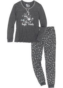 Pyjama - grau - Größe 32/34 (XS) mit Baumwolle- bonprix