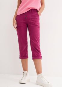 Stretch-Hose mit Crash-Effekt, lila, Größe 38, mit Baumwolle, bonprix