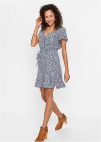 Minikleid aus nachhaltiger Viscose, blau, Größe 40, bonprix