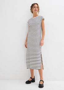 Jerseykleid aus reiner Baumwolle, weiß, Größe 52/54 (XXL), 100% Baumwolle, bonprix