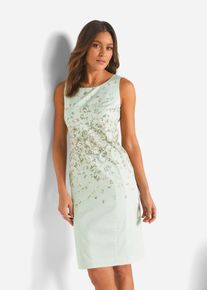 Etuikleid bedruckt, grün, Größe 42, Satin, bonprix
