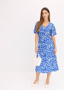 Jerseykleid mit Raffung, blau, Größe 36/38 (S), bonprix